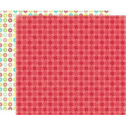 Oboustranný Papír Na Scrapbook Echo Park (1ks) Raspberry Delight Echo Park Paper Co., 30 x 30 Vzory Papíry Listy Potiskem