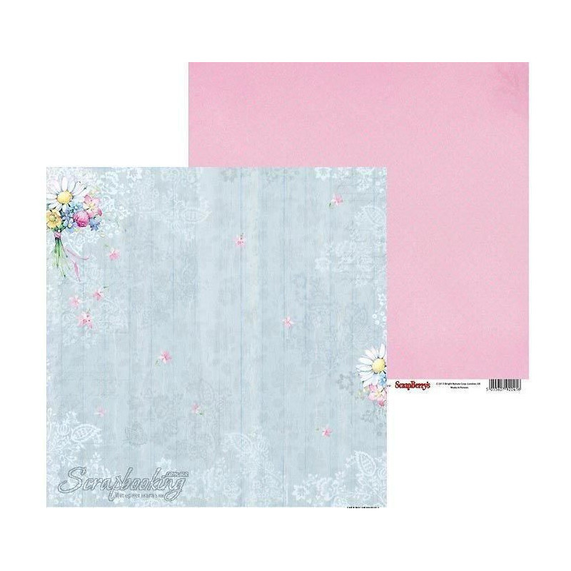 Oboustranný Papír Na Scrapbook Scrapberry´s (1ks) Flowers Bunch Scrapberrys 30 x 30 Příroda Papíry Listy Potiskem Scrapbooking