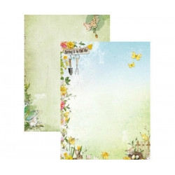 Oboustranný Papír Na Scrapbook A4 Celebrate Spring (1ks) Č.233 Studio Light 170g/m2 Papíry Jednotlivé, Potiskem Scrapbooking