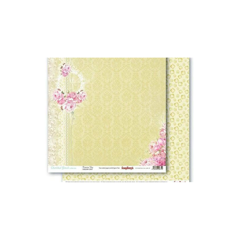 Oboustranný Papír Na Scrapbook Scrapberry´s (1ks) Feminine Key Scrapberrys 30 x 30 Příroda Papíry Listy Potiskem Scrapbooking