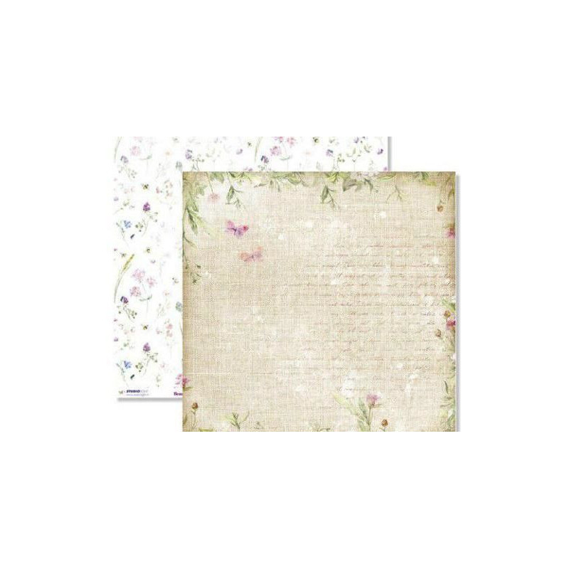 Oboustranný Papír Na Scrapbook Beautiful Flowers (1ks) Č.02 Studio Light 30 x 30 Příroda Papíry Listy Potiskem Scrapbooking