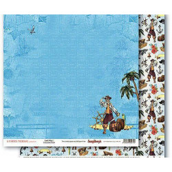 Oboustranný Papír Na Scrapbook Scrapberry´s (1ks) Land Ahoy!, Scrapberrys 30 x 30 Příroda Papíry Listy Potiskem Scrapbooking