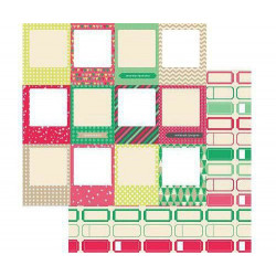 Oboustranný Papír Na Scrapbook Scrapberry´s (1ks) Happy Holiday Frames Scrapberrys 30 x 30 Kartičky Papíry Listy Potiskem