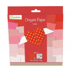 Papíry Na Origami 20x20cm (60ks) Love Avenue Mandarine Svatba Oslava Scrapbooking