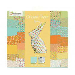 Papíry Na Origami 20x20cm (60ks) Spring Avenue Mandarine Technika Scrapbooking