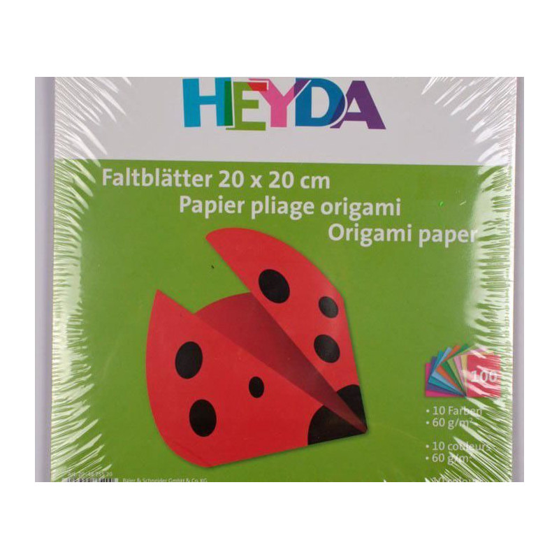 Papíry Na Origami 20x20cm Barevné, Heyda Technika Scrapbooking