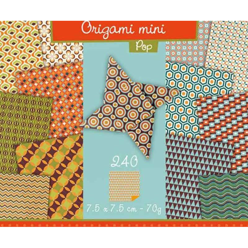 Papíry Na Origami 7, 5x7, 5cm (240ks) Pop Avenue Mandarine Technika Scrapbooking