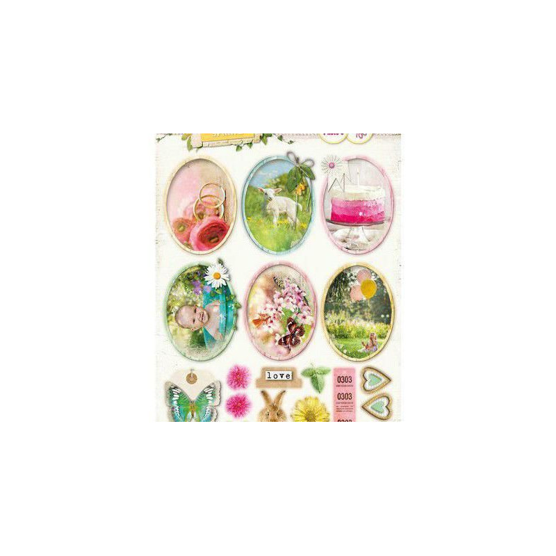 Papírové Výseky A4 3d Celebrate Spring Č.557 Studio Light Dekorační Výřezy Papíry Potiskem Scrapbooking