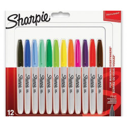 Permanentní Popisovače Sharpie Fine Sada Základní Barvy (12ks), Sharpie Fixy Výtvarné Potřeby