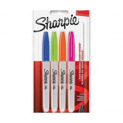 Permanentní Popisovače Sharpie Fine Doplňkové Barvy Sada (4ks), Sharpie Fixy Výtvarné Potřeby