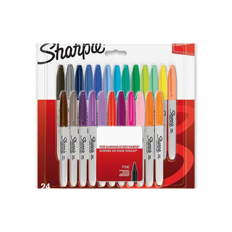 Permanentní Popisovače Sharpie Fine Sada (24ks), Sharpie Fixy Výtvarné Potřeby