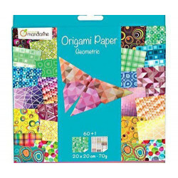 Papíry Na Origami 20x20cm (60ks) Geometrie Avenue Mandarine Technika Scrapbooking