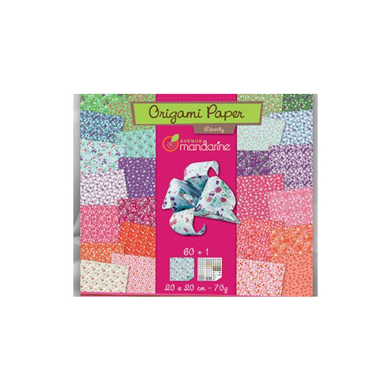 Papíry Na Origami 20x20cm (60ks) Liberty Avenue Mandarine Technika Scrapbooking