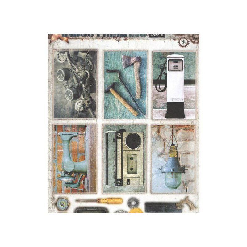 Papírové Výseky A4 Industrial 2.0 Č.610 Studio Light Dekorační Výřezy Papíry Potiskem Scrapbooking