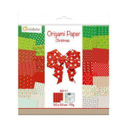 Papíry Na Origami 20x20cm (60ks) Christmas Avenue Mandarine Vánoční, Vánoce Scrapbooking