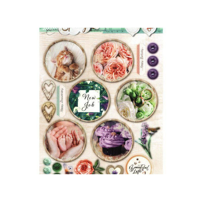 Papírové Výseky A4 So Spring Č.603 Studio Light Dekorační Výřezy Papíry Potiskem Scrapbooking