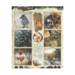 Papírové Výseky A4 Winter Trails Č. 628 Studio Light Dekorační Výřezy Papíry Potiskem Scrapbooking