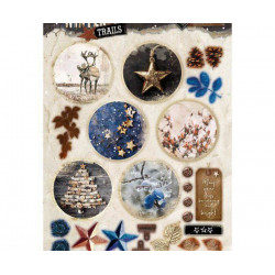 Papírové Výseky A4 Winter Trails Č. 627 Studio Light Dekorační Výřezy Papíry Potiskem Scrapbooking