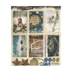 Papírové Výseky A4 Winter Trails Č. 626 Studio Light Dekorační Výřezy Papíry Potiskem Scrapbooking