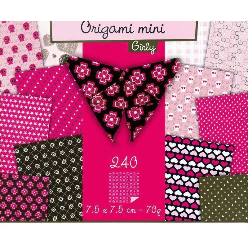 Papíry Na Origami 7, 5x7, 5cm (240ks) Girly Avenue Mandarine Technika Scrapbooking