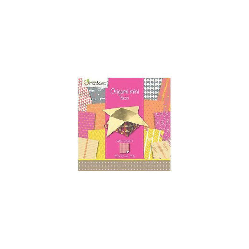 Papíry Na Origami 7, 5x7, 5cm (240ks) Neon Avenue Mandarine Technika Scrapbooking