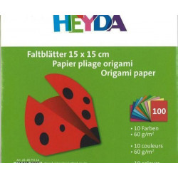 Papíry Na Origami 10x10cm Barevné, Heyda Technika Scrapbooking