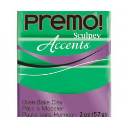 Premo Accents 57g Průsvitná Zelená, Sculpey FIMO Výroba Šperků