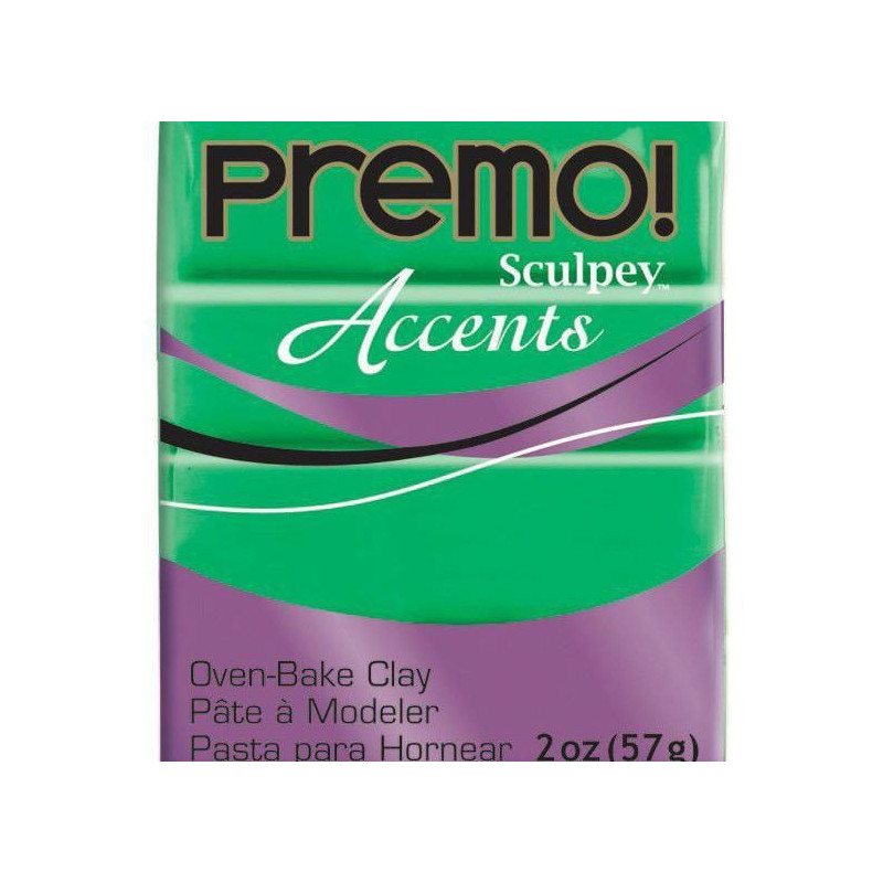 Premo Accents 57g Průsvitná Zelená, Sculpey FIMO Výroba Šperků