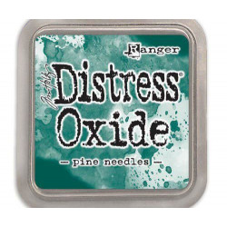 Polštářek Distress Oxide Pine Needles Ranger Polštářky 5x5cm Inkousty Scrapbooking Papír