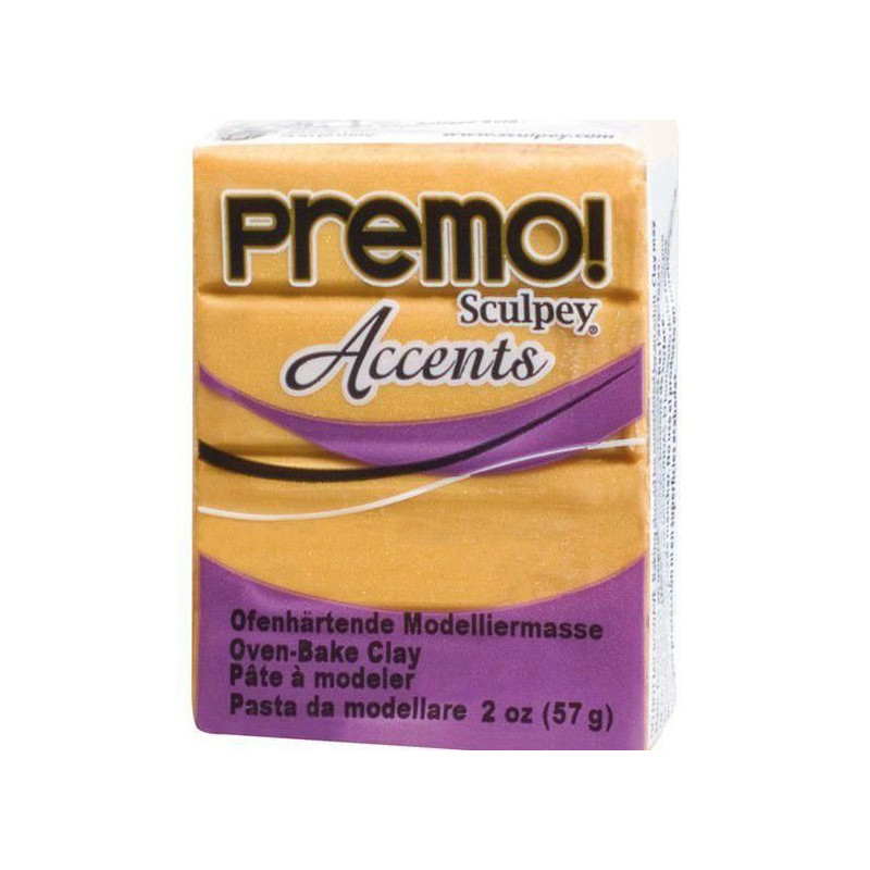 Premo Accents 57g Metalická Zlatá, Sculpey FIMO Výroba Šperků