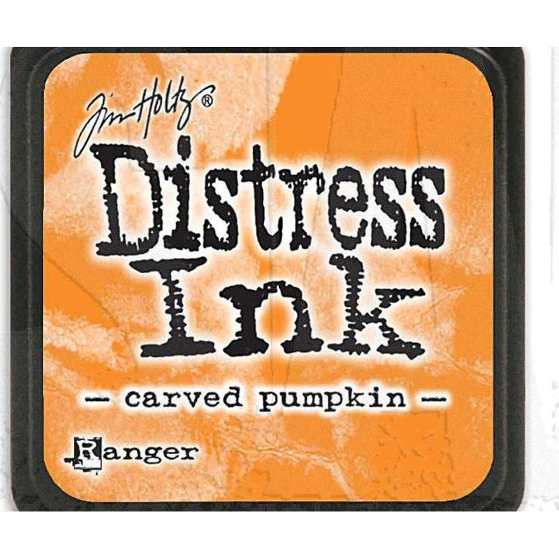 Distress Ink Mini Carved Pumkin Ranger Polštářky 3x3cm Inkousty Scrapbooking Papír