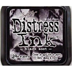 Polštářek Distress Ink Black Soot Ranger Polštářky 5x5cm Inkousty Scrapbooking Papír