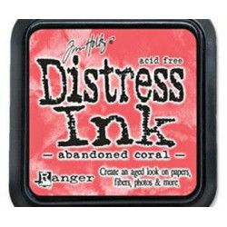 Polštářek Distress Ink Abandoned Coral Ranger Polštářky 5x5cm Inkousty Scrapbooking Papír