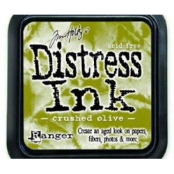 Polštářek Distress Ink Crushed Olive Ranger Polštářky 5x5cm Inkousty Scrapbooking Papír