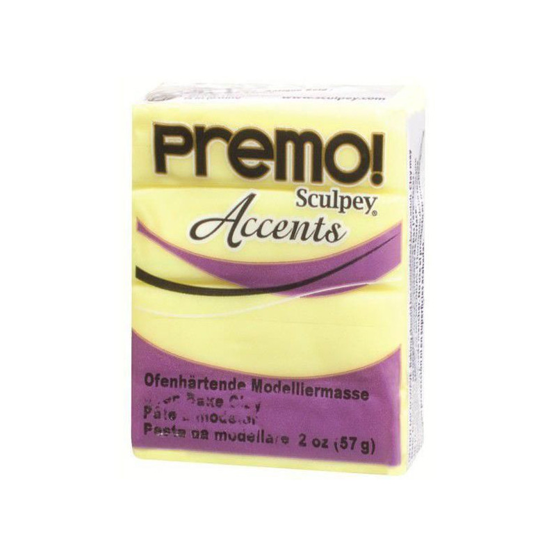 Premo Accents 57g Průsvitná Žlutá, Sculpey FIMO Výroba Šperků