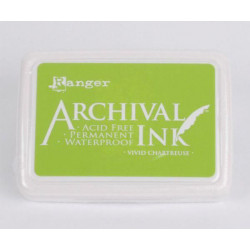 Polštářek Archival Světle Zelený Vivid Chartreuse Ranger Inkousty Permanentní, Polštářky Scrapbooking Papír