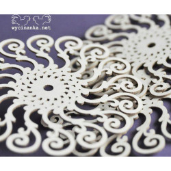 Rozeta Velká - Kartonové Výřezy Chipboards (3ks), Wycinanka Dekorace Ozdoby Scrapbooking Papír