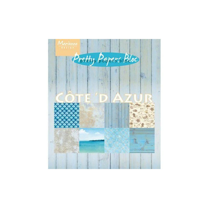 Sada Papírů A5 Côte´d Azur (32ks), Marianne Design Papíry Potiskem Scrapbooking