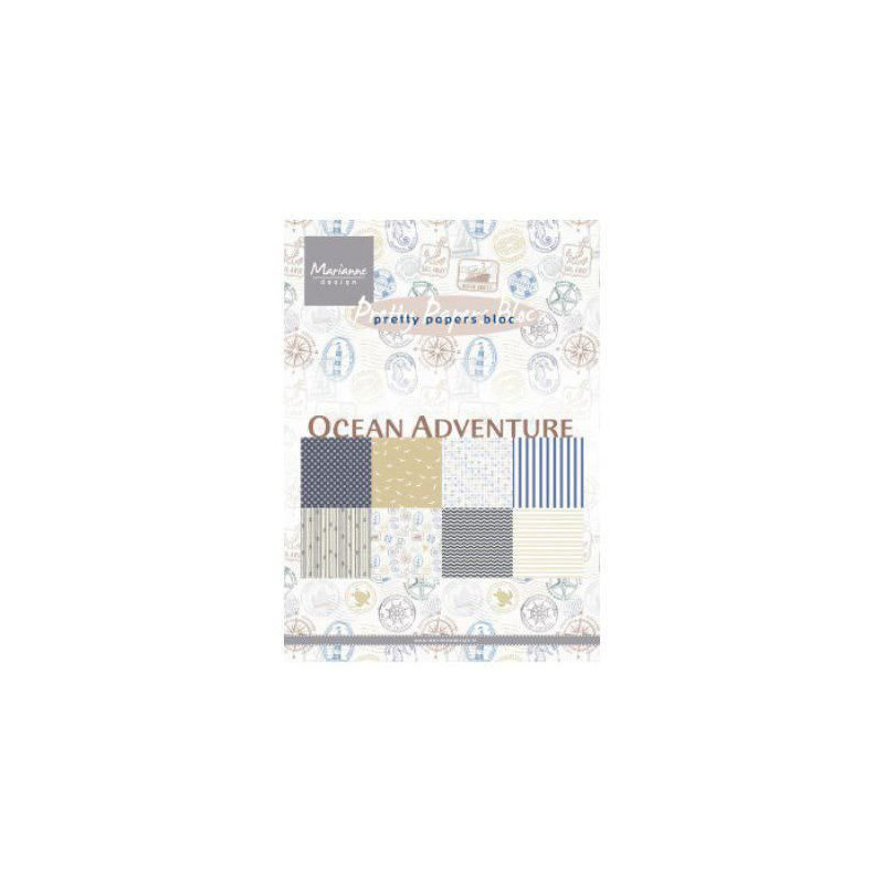 Sada Papírů A5 Ocean Adventure (32ks), Marianne Design Papíry Potiskem Scrapbooking