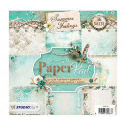 Sada Papírů 15x15cm (36ks) Č.53 Summer Feelings Studio Light Papíry Potiskem Scrapbooking