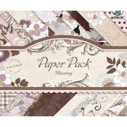 Sada Jednostranných Papírů 20x20cm Blooming Ursus Papíry Potiskem Scrapbooking