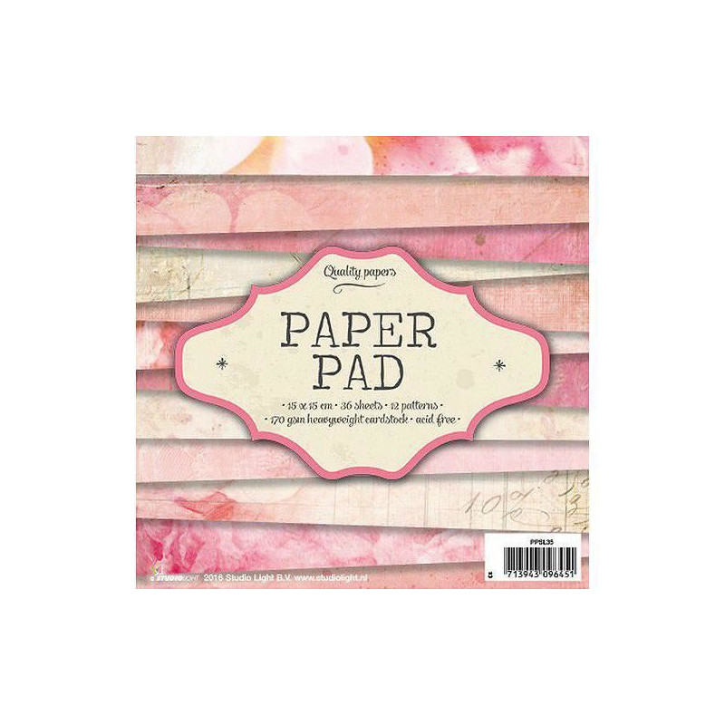 Sada Papírů 15x15cm (36ks) Č.35 Studio Light Papíry Potiskem Scrapbooking