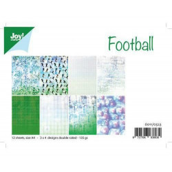 Sada Papírů A4 Football (12ks), Joy Crafts Papíry V Sadě, Potiskem Scrapbooking