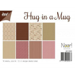 Sada Papírů A4 Hug In A Mug (12ks), Joy Crafts Papíry V Sadě, Potiskem Scrapbooking