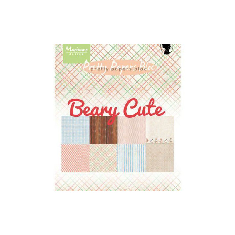 Sada Papírů A5 Beary Cute (32ks), Marianne Design Papíry Potiskem Scrapbooking