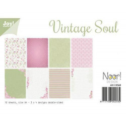 Sada Papírů A4 Vintage Soul (12ks), Joy Crafts Papíry Sadě, Potiskem Scrapbooking