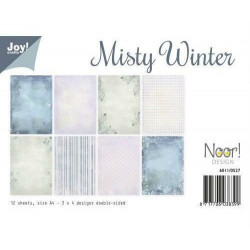 Sada Papírů A4 Misty Winter (12ks), Joy Crafts Vánoční Papíry Vánoce Scrapbooking