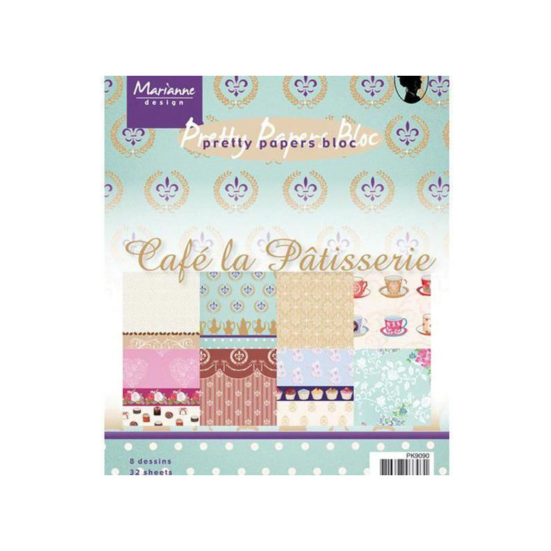 Sada Papírů A5 Café La Patisserie (32ks), Marianne Design Papíry Potiskem Scrapbooking