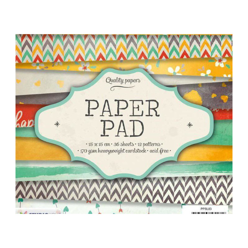 Sada Papírů 15x15cm (36ks) Č.83 Studio Light Papíry Potiskem Scrapbooking