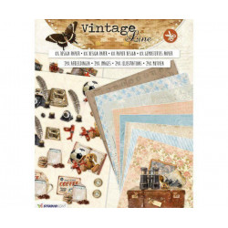 Sada Papírů A Papírových Výřezů V Bloku Vintage Line A4 Studio Light Papíry Sadě, Potiskem Scrapbooking